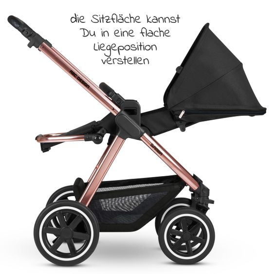 ABC Design Kombi-Kinderwagen Samba - inkl. Babywanne, Sportsitz & XXL Zubehörpaket - Diamond Edition - Rose Gold