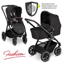 Kombi-Kinderwagen Samba - inkl. Babywanne, Sportsitz & XXL Zubehörpaket - Fashion Edition - Midnight