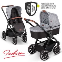 Kombi-Kinderwagen Samba - inkl. Babywanne, Sportsitz & XXL Zubehörpaket - Fashion Edition - Smaragd