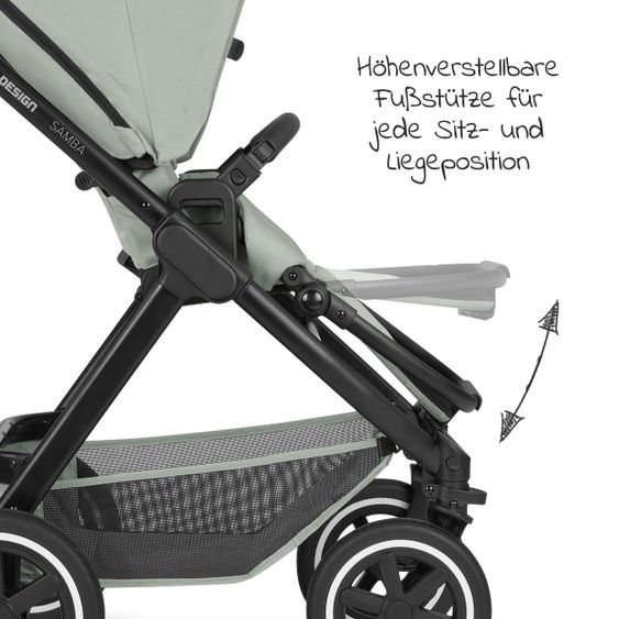 ABC Design Passeggino Samba Combi - incluso navicella e seggiolino sportivo - Classic Edition - Pino