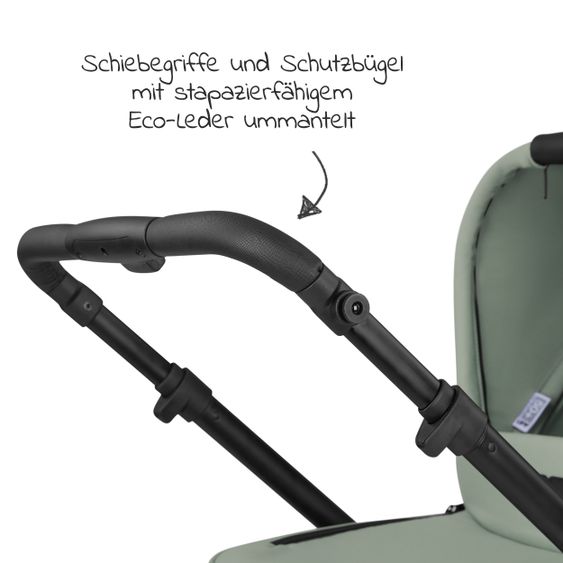 ABC Design Passeggino Samba Combi - incluso navicella e seggiolino sportivo - Classic Edition - Pino