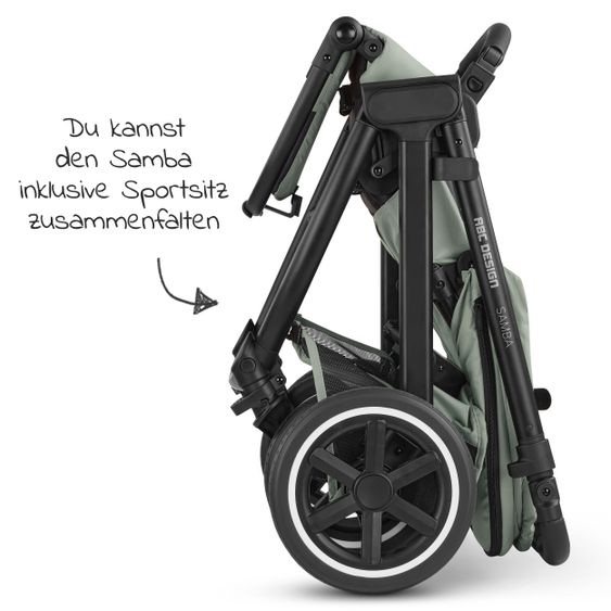 ABC Design Passeggino Samba Combi - incluso navicella e seggiolino sportivo - Classic Edition - Pino