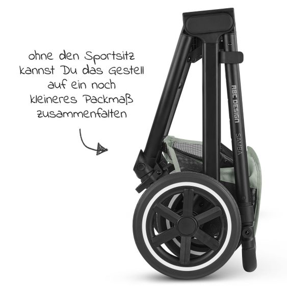 ABC Design Passeggino Samba Combi - incluso navicella e seggiolino sportivo - Classic Edition - Pino