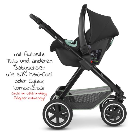 ABC Design Passeggino Samba Combi - incluso navicella e seggiolino sportivo - Classic Edition - Pino
