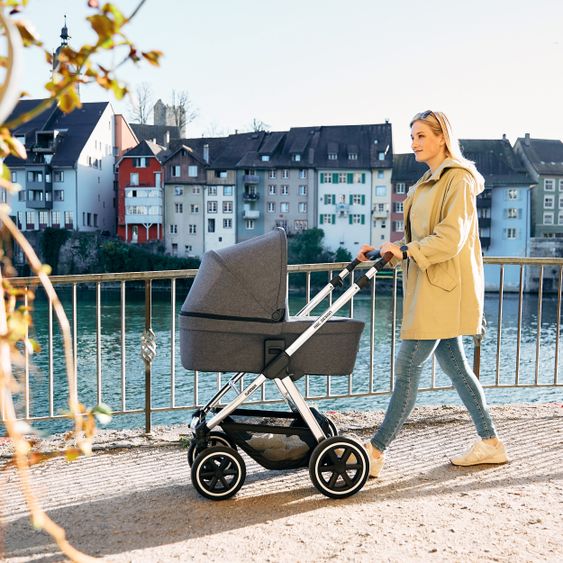 ABC Design Kombi-Kinderwagen Samba - inkl. Babywanne und Sportsitz - Diamond Edition - Asphalt