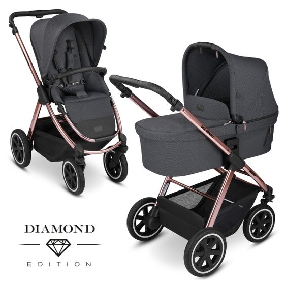 ABC Design Passeggino Samba Combi - incluso navicella e seggiolino sportivo - Diamond Edition - Bubble