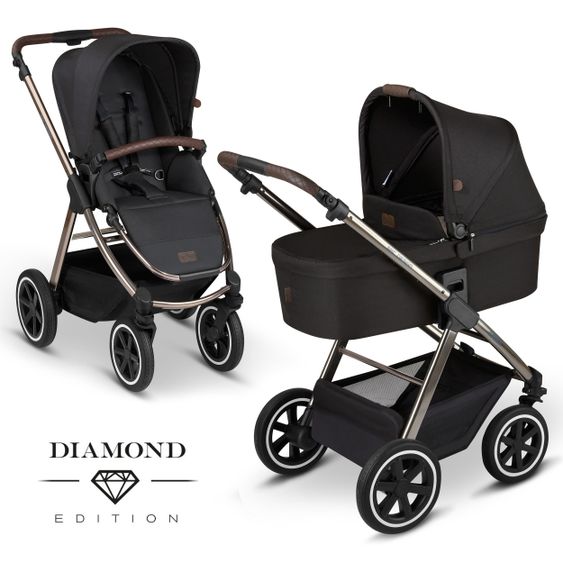 ABC Design Kombi-Kinderwagen Samba - inkl. Babywanne und Sportsitz - Diamond Edition - Dolphin