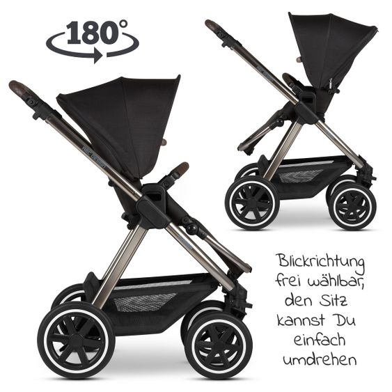 ABC Design Kombi-Kinderwagen Samba - inkl. Babywanne und Sportsitz - Diamond Edition - Dolphin