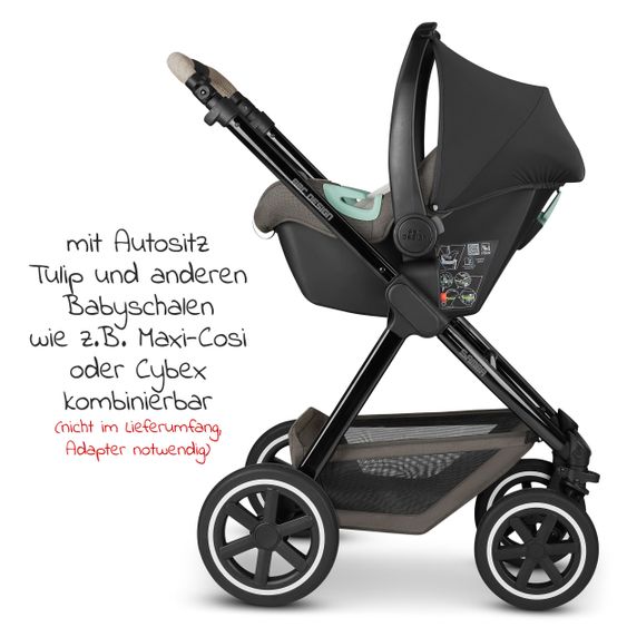 ABC Design Kombi-Kinderwagen Samba - inkl. Babywanne und Sportsitz - Diamond Edition - Herb