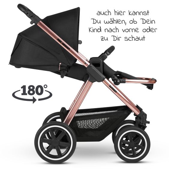 ABC Design Combi stroller Samba - incl. carrycot and sport seat - Diamond Edition - Rose Gold