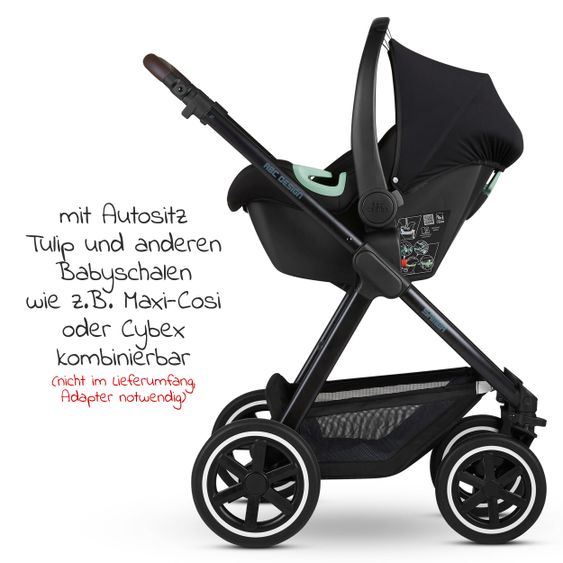 ABC Design Kombi-Kinderwagen Samba - inkl. Babywanne und Sportsitz - Fashion Edition - Midnight