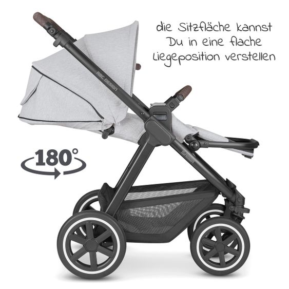 ABC Design Passeggino Samba Combi - incluso navicella e seggiolino sportivo - Fashion Edition - Mineral