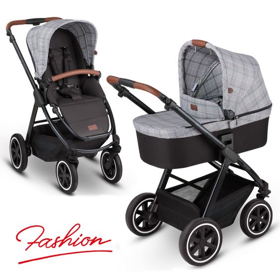 ABC Design Kombi-Kinderwagen Samba - inkl. Babywanne und Sportsitz - Fashion Edition - Smaragd