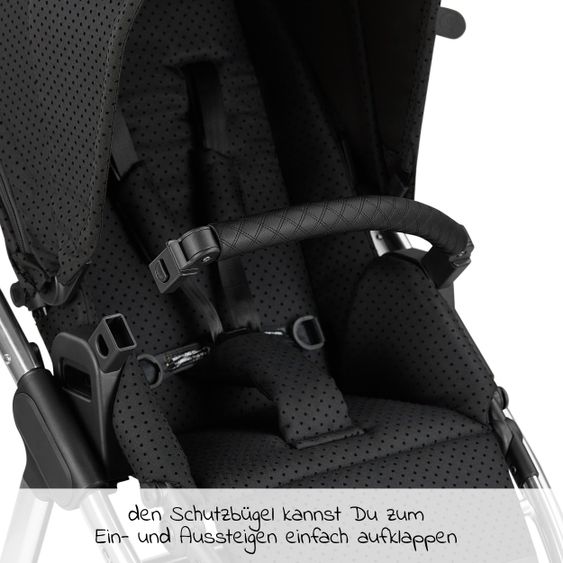 ABC Design Combi stroller Samba Set - incl. carrycot, sport seat, diaper bag and footmuff - Diamond Edition - Black Dots