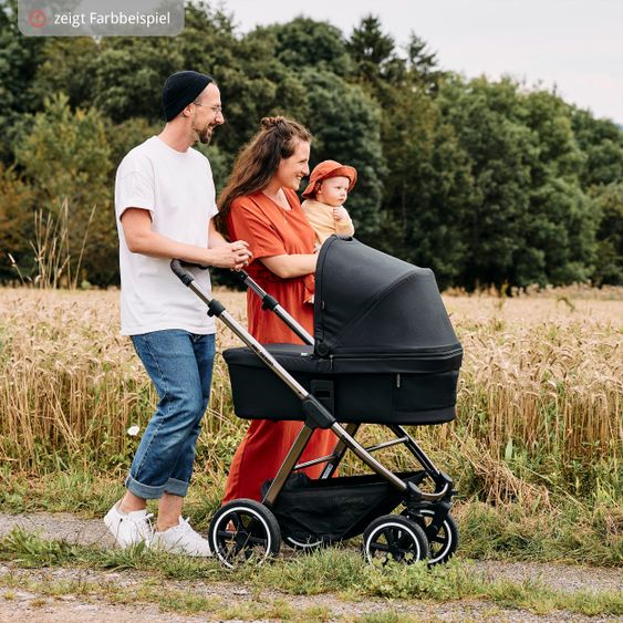 ABC Design Combi stroller Samba Set - incl. carrycot, sport seat, diaper bag and footmuff - Diamond Edition - Black Dots