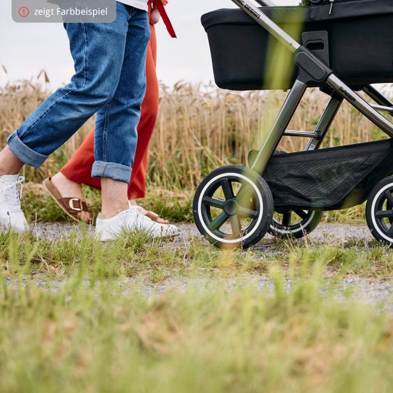 ABC Design Combi stroller Samba Set - incl. carrycot, sport seat, diaper bag and footmuff - Diamond Edition - Black Dots