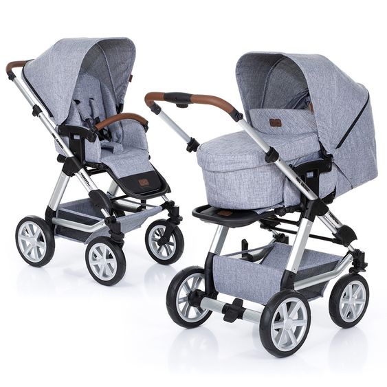 ABC Design Kombi-Kinderwagen Tereno 4 Air - inkl. Babywanne und Sportsitz - Graphite Grey