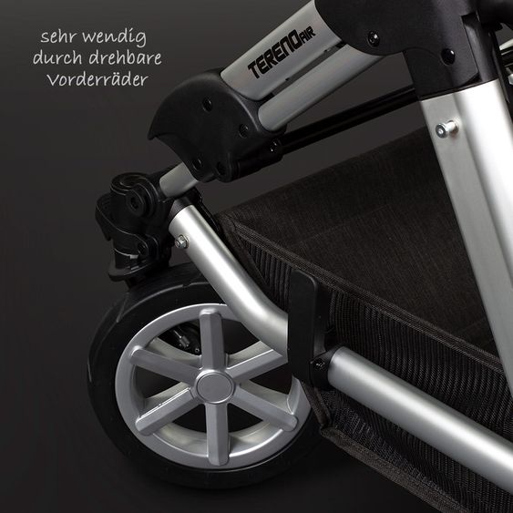 ABC Design Kombi-Kinderwagen Tereno 4 Air - inkl. Babywanne und Sportsitz - Piano