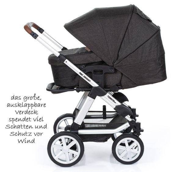 ABC Design Kombi-Kinderwagen Tereno 4 Air - inkl. Babywanne und Sportsitz - Piano