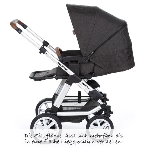 ABC Design Kombi-Kinderwagen Tereno 4 Air - inkl. Babywanne und Sportsitz - Piano