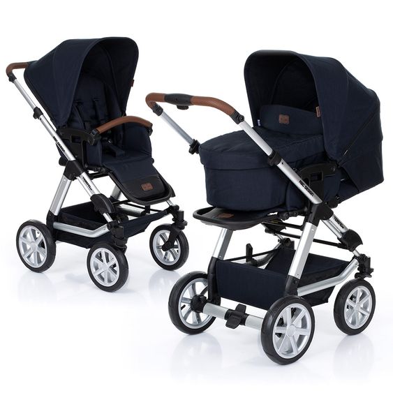 ABC Design Kombi-Kinderwagen Tereno 4 Air - inkl. Babywanne und Sportsitz - Shadow