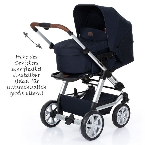 ABC Design Kombi-Kinderwagen Tereno 4 Air - inkl. Babywanne und Sportsitz - Shadow