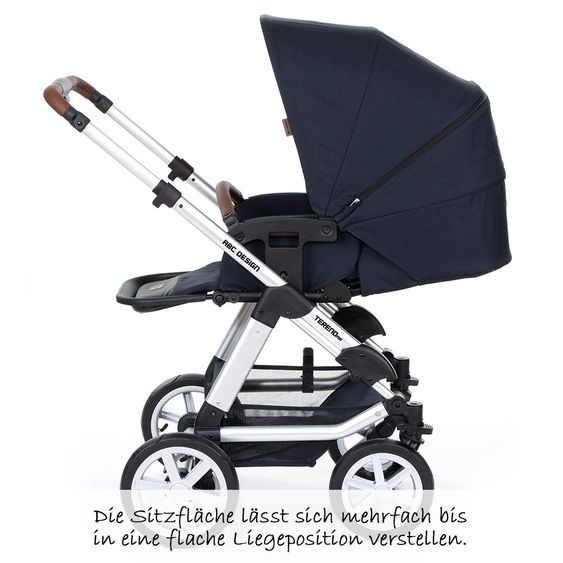 ABC Design Kombi-Kinderwagen Tereno 4 Air - inkl. Babywanne und Sportsitz - Shadow