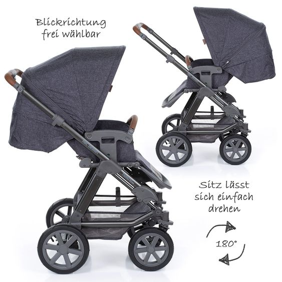 ABC Design Combi stroller Tereno 4 Air - incl. carrycot and sport seat - Street