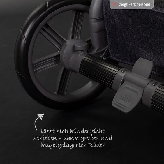 ABC Design Kombi-Kinderwagen Turbo 4 - inkl. Babywanne & Sportsitz - Piano
