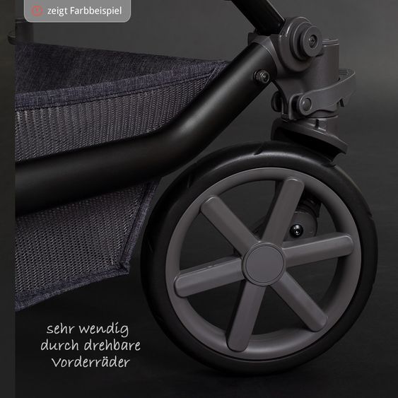 ABC Design Kombi-Kinderwagen Turbo 4 - inkl. Babywanne & Sportsitz - Piano
