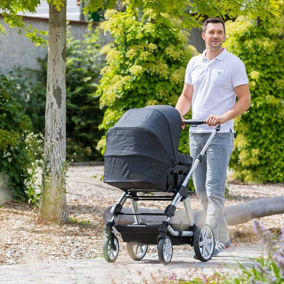 ABC Design Kombi-Kinderwagen Turbo 4 - inkl. Babywanne & Sportsitz - Piano