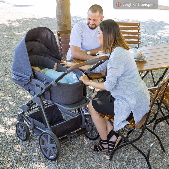 ABC Design Kombi-Kinderwagen Turbo 4 - inkl. Babywanne & Sportsitz - Piano