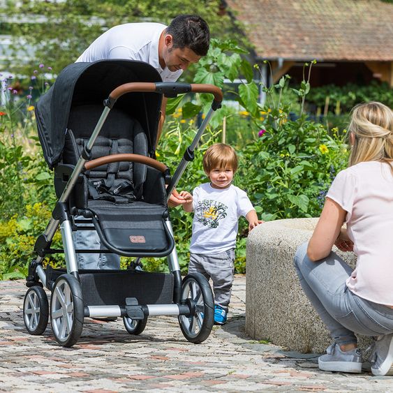 ABC Design Kombi-Kinderwagen Turbo 4 - inkl. Babywanne & Sportsitz - Piano
