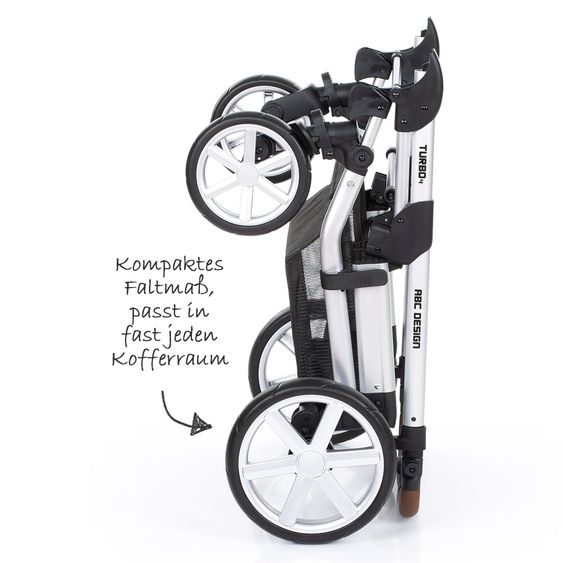 ABC Design Kombi-Kinderwagen Turbo 4 - inkl. Babywanne & Sportsitz - Piano