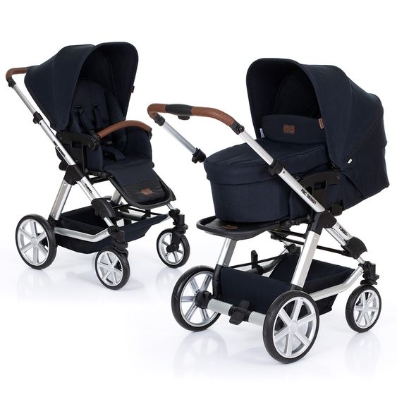 ABC Design Kombi-Kinderwagen Turbo 4 - inkl. Babywanne & Sportsitz - Shadow
