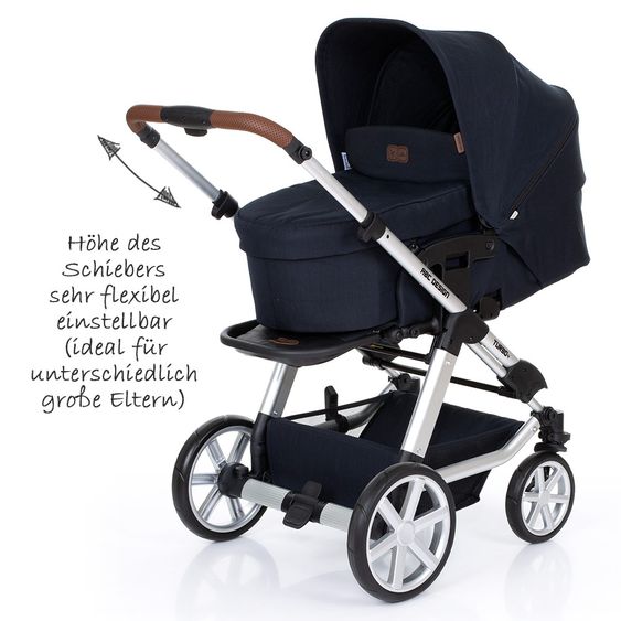 ABC Design Kombi-Kinderwagen Turbo 4 - inkl. Babywanne & Sportsitz - Shadow