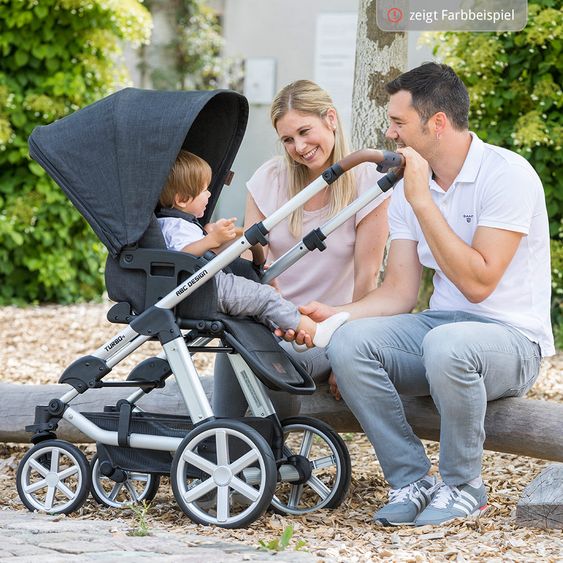 ABC Design Kombi-Kinderwagen Turbo 4 - inkl. Babywanne & Sportsitz - Shadow