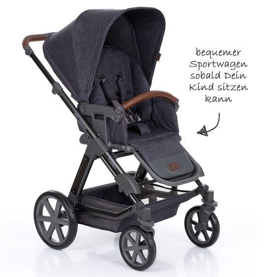 ABC Design Kombi-Kinderwagen Turbo 4 - inkl. Babywanne & Sportsitz - Street