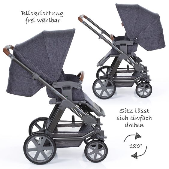 ABC Design Kombi-Kinderwagen Turbo 4 - inkl. Babywanne & Sportsitz - Street