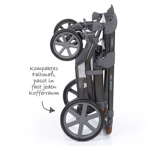 ABC Design Kombi-Kinderwagen Turbo 4 - inkl. Babywanne & Sportsitz - Street