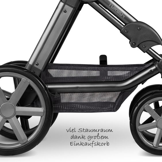 ABC Design Passeggino Turbo 4 combinato - incluso navicella, seggiolino sportivo e pacchetto accessori XXL - Street