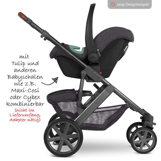 ABC Design Passeggino Turbo 4 combinato - incluso navicella, seggiolino sportivo e pacchetto accessori XXL - Street