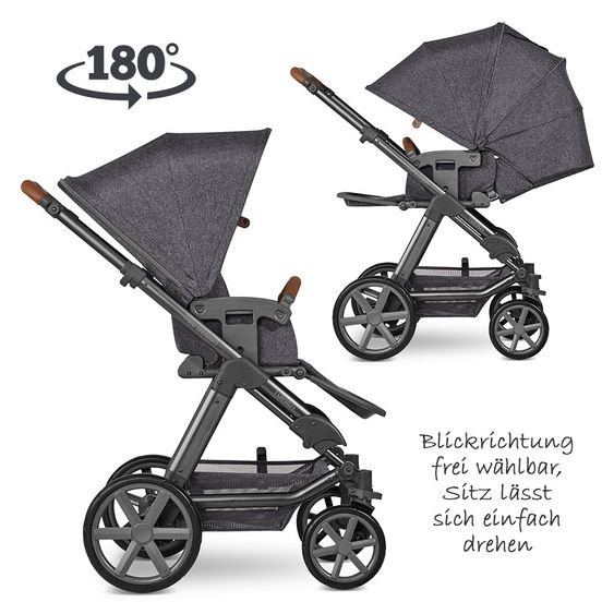 ABC Design Passeggino Turbo 4 combinato - incluso navicella, seggiolino sportivo e pacchetto accessori XXL - Street