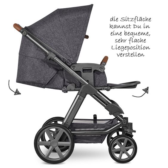 ABC Design Passeggino Turbo 4 combinato - incluso navicella, seggiolino sportivo e pacchetto accessori XXL - Street