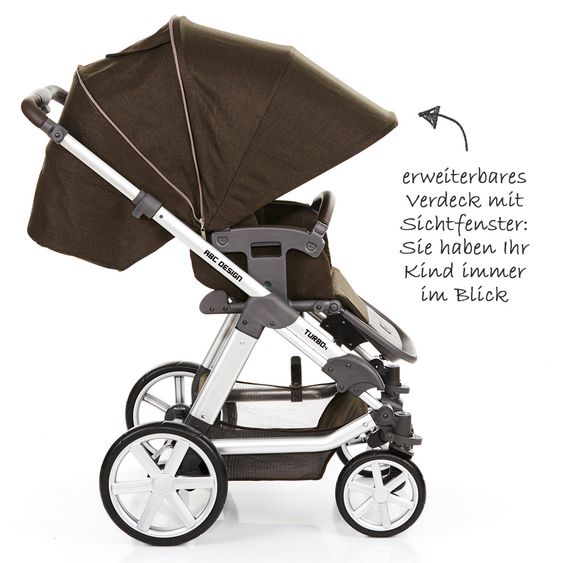 ABC Design Kombi-Kinderwagen Turbo 4 - Leaf