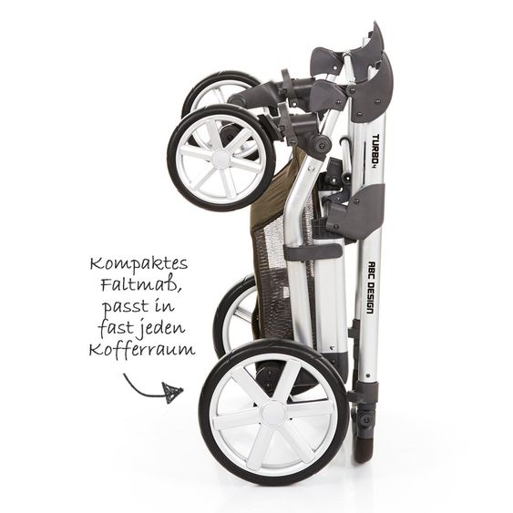 ABC Design Kombi-Kinderwagen Turbo 4 - Leaf