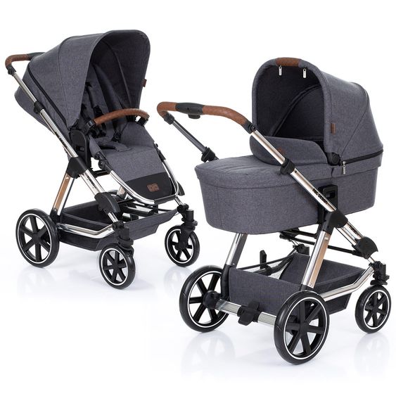 ABC Design Turbo 4 T combination pushchair - Diamond Special Edition - incl. baby bath & sports seat - Asphalt
