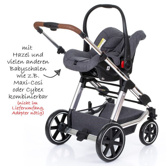 ABC Design Turbo 4 T combination pushchair - Diamond Special Edition - incl. baby bath & sports seat - Asphalt