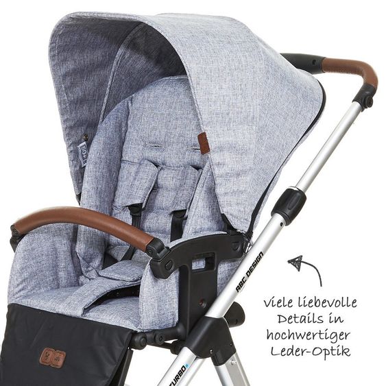 ABC Design Kombi-Kinderwagen Turbo 6 - Graphite Grey