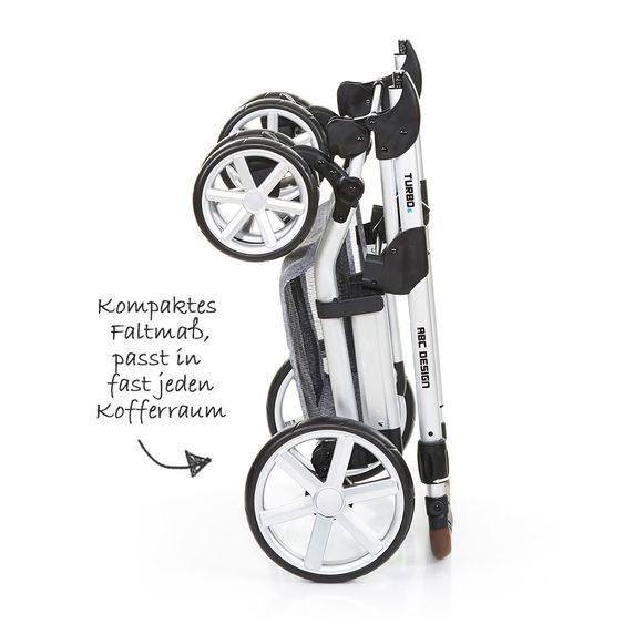 ABC Design Kombi-Kinderwagen Turbo 6 - Graphite Grey